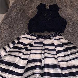 two piece lace dress